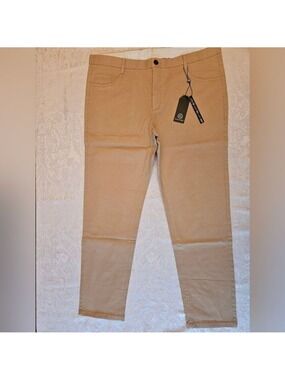 Classic Men's Cotton Khaki Chino Pants, Size 42, Snover, NWT